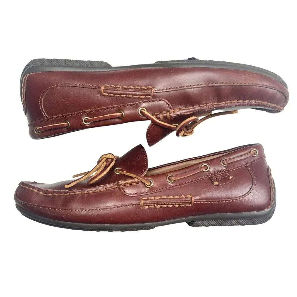 Polo Ralph Lauren | Men | Roberts Saddle Tan Leather Driving Loafers | 9.5 D